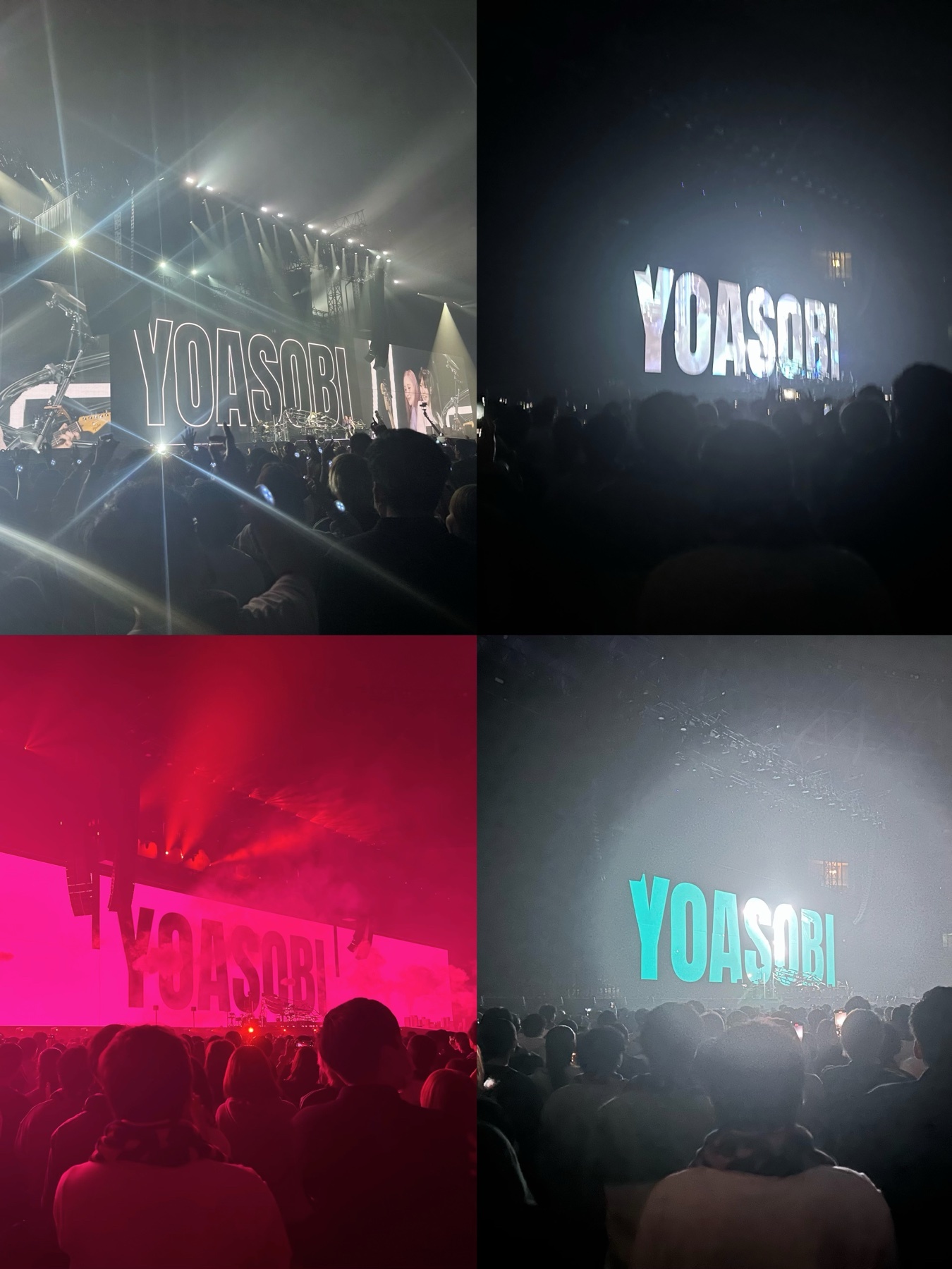 YOASOBI live stage collage in Osaka